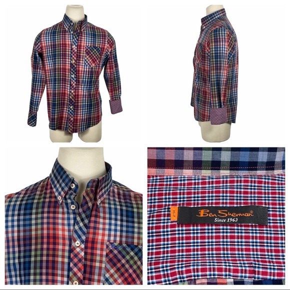 Ben Sherman Other - ExcCond Ben Sherman Plaid Flip Cuff Button Down XL